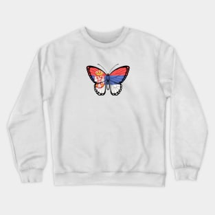 Serbian Flag Butterfly Crewneck Sweatshirt